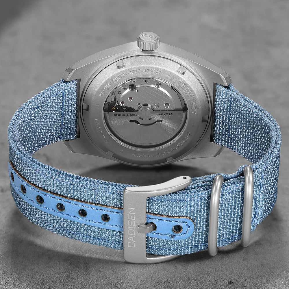 CADISEN TI-7 Autodyne Men’s Automatic Watch  Titanium Case, Miyota 8215, Sapphire Crystal & 100M Waterproof