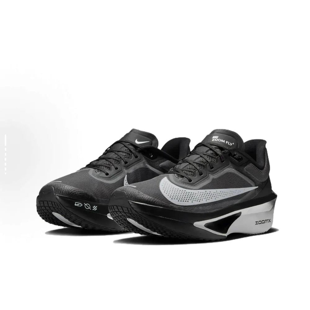 Nike Zoom Fly 6 Comfortable Low-Top Slip-Resistant Durable Running Shoes Men's Black/Grey FN8454-001