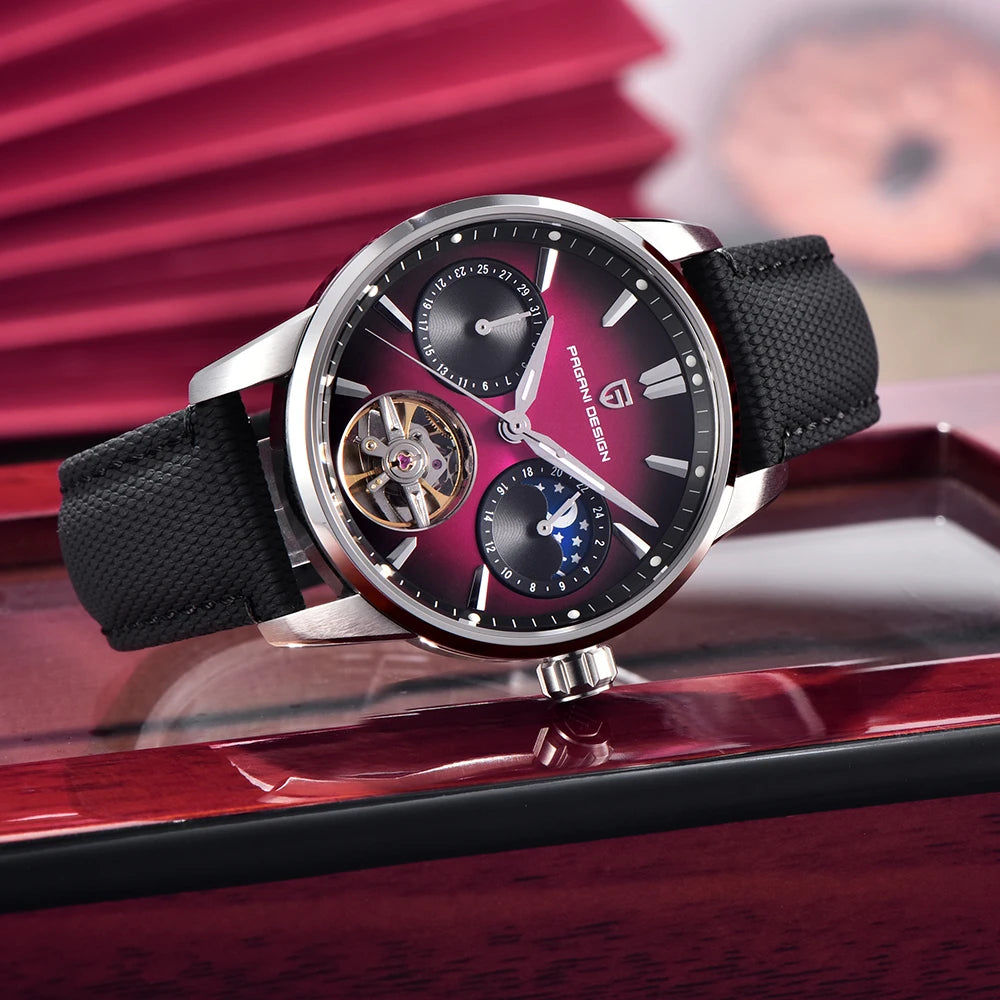 Pagani Design men’s watch, new model, luxury automatic mechanical watch, 41 mm, stainless steel, water-resistant to 10 bar, ‘racer’ style