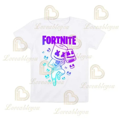 T-shirt Fortnite z kreskówkowym motywem dla chłopców i dziewczynek, Battle Royale 3D, 3–14 lat, Victory Royale, topy gamingowe dla dzieci i nastolatków