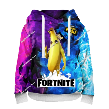 Sudaderas con capucha para niños y niñas Fortnite, sudadera infantil 3D, Battle Royale, sudaderas para hombre, moda de otoño, ropa infantil