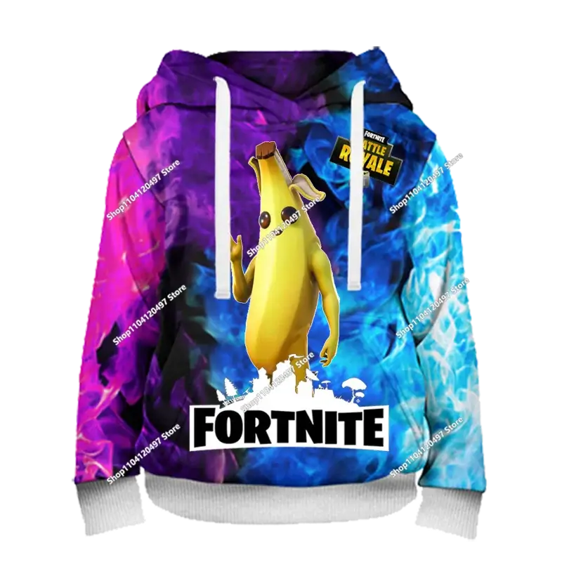 Sudaderas con capucha para niños y niñas Fortnite, sudadera infantil 3D, Battle Royale, sudaderas para hombre, moda de otoño, ropa infantil