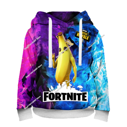 Sudaderas con capucha para niños y niñas Fortnite, sudadera infantil 3D, Battle Royale, sudaderas para hombre, moda de otoño, ropa infantil