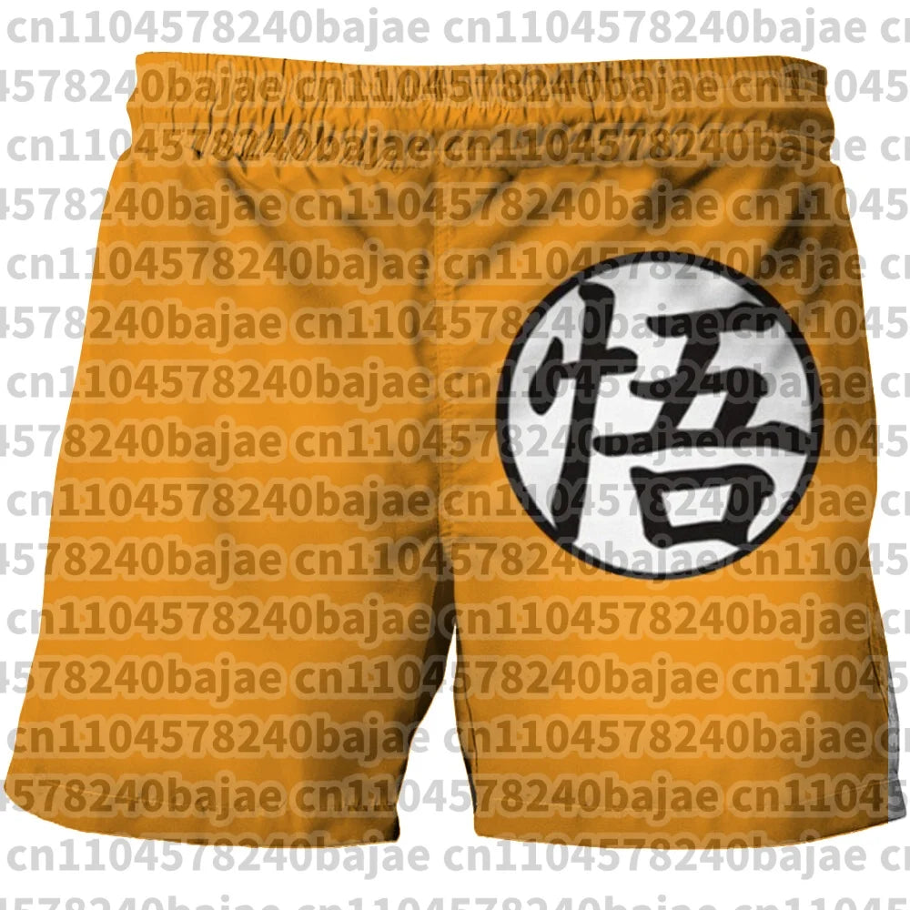 Dragon Ball Print Children's Shorts Kids Shorts for Ages 3-14 Boys' Beach Shorts Summer Quick-drying Cartoon Swim Trunks