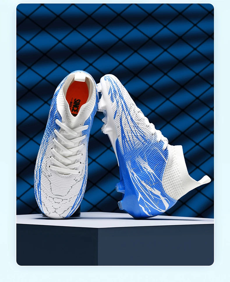 Chaussures de football à crampons FG pour terrain ferme, coupe basse, à lacets, pour hommes, professionnelles, antidérapantes, résistantes à l'usure, pour entraînement sur herbe naturelle