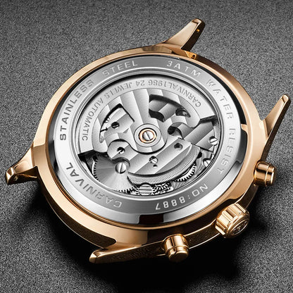 CARNIVAL Mechanical Dress Watches for Men Brands Luxury Sapphire Automatic Wristwatches Men's Waterproof 2025 Men's Watch