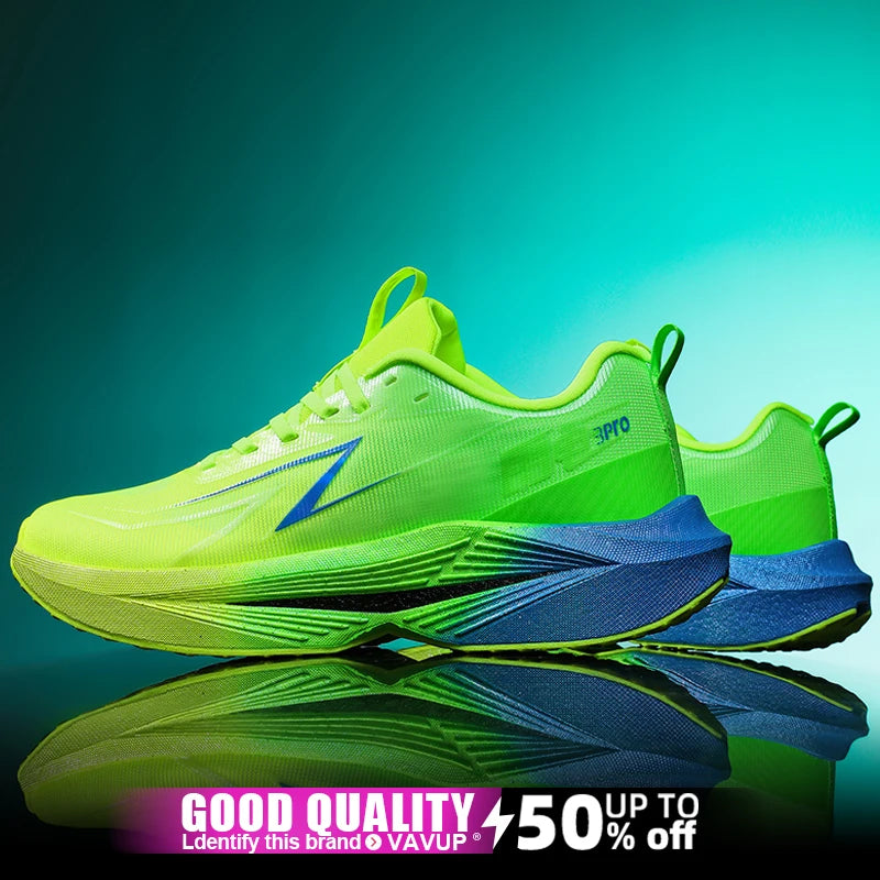 Zapatillas de running para hombre «Marathon Men», deportivas, especializadas, transpirables, ligeras, deportivas para mujer, antideslizantes, con suela de carbono, cómodas.