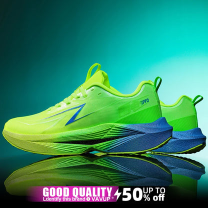 Zapatillas de running para hombre «Marathon Men», deportivas, especializadas, transpirables, ligeras, deportivas para mujer, antideslizantes, con suela de carbono, cómodas.