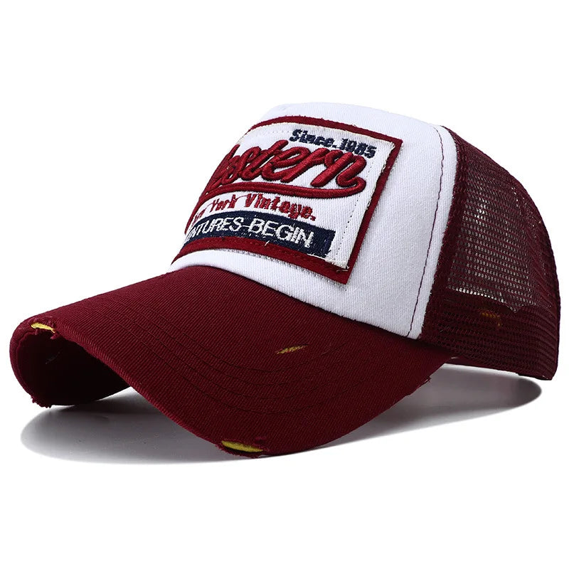 2023 New Letter Embroidery Baseball Cap for Men with Mesh Snpabck Hat Chapeau Homme Summer Breathable Y2K Trucker Hats for Women