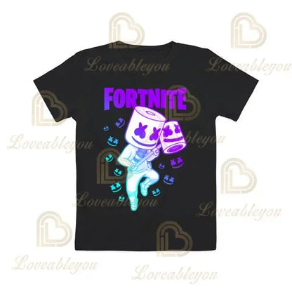 T-shirt Fortnite z kreskówkowym motywem dla chłopców i dziewczynek, Battle Royale 3D, 3–14 lat, Victory Royale, topy gamingowe dla dzieci i nastolatków