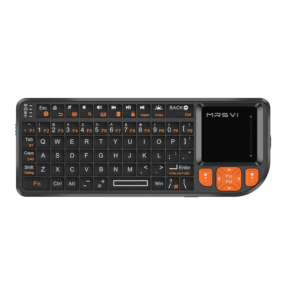 MRSVI Mini Keyboard A8 PLUS,Backlit 2.4GHz&Bluetooth5.0 Wireless Keyboard with Touchpad for Android TV Box,Mac,Laptop,Windows