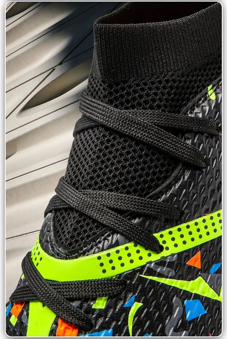 Nouvelles chaussures de football pour hommes, chaussures de sport professionnelles pour l'extérieur, antidérapantes, chaussures d'entraînement, baskets, chaussures de football pour terrain gazonné, ultralégères, unisex