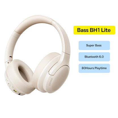 Baseus kabellose Bluetooth 5.3 Over-Ear-Kopfhörer – HiFi-40mm-Treiber, faltbares Headset mit 70H Wiedergabezeit und Spatial Audio