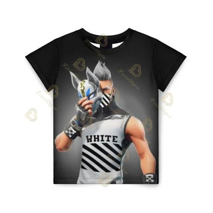 T-shirt Fortnite z kreskówkowym motywem dla chłopców i dziewczynek, Battle Royale 3D, 3–14 lat, Victory Royale, topy gamingowe dla dzieci i nastolatków