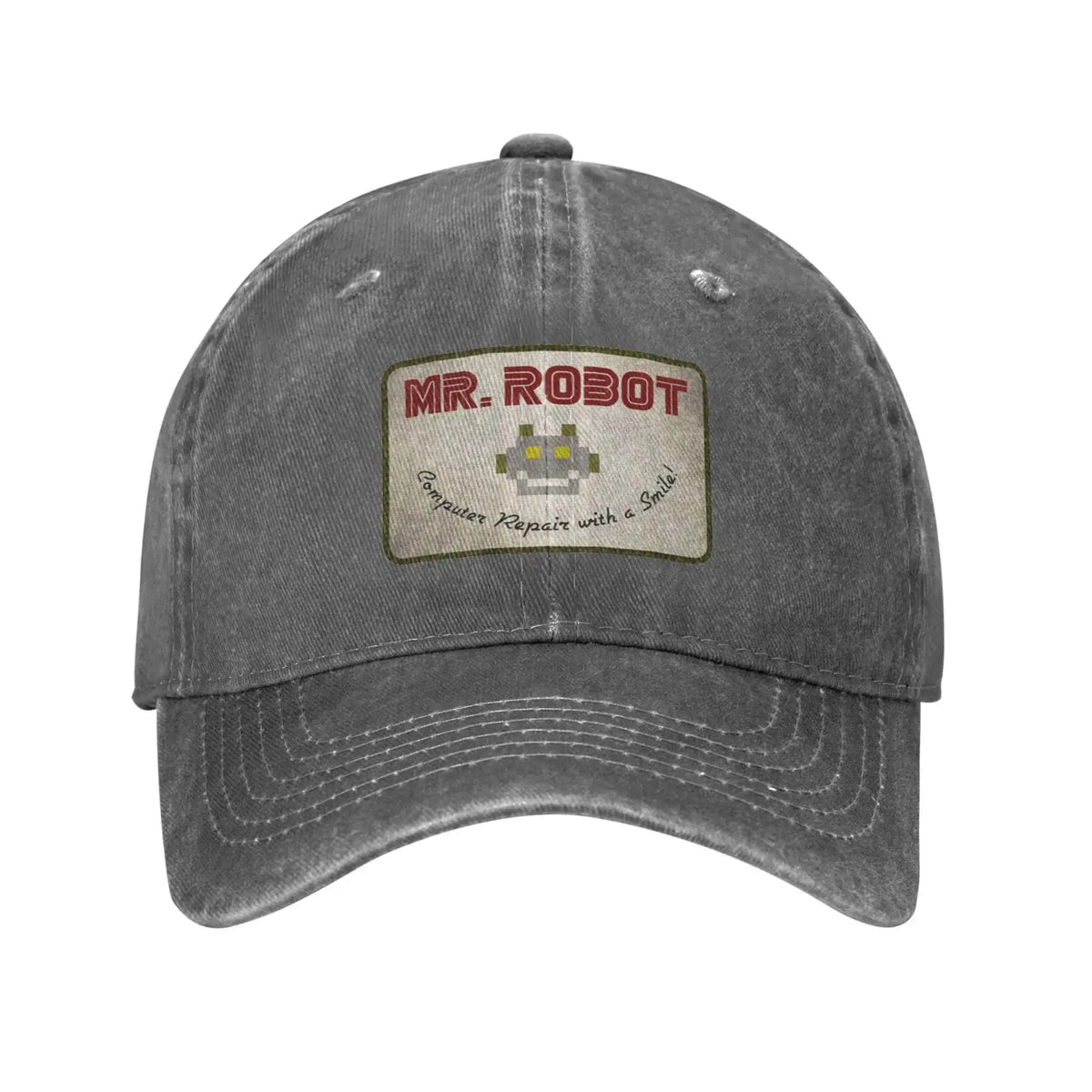 Czapki baseballowe dla mężczyzn z nadrukiem „Computer with Sourires”, „Anime”, „Funny”, „Mr Robot”, „Custom”, „Retro Cowboy” i „Washed” – dżinsowe czapki przeciwsłoneczne w stylu hip-hopowym
