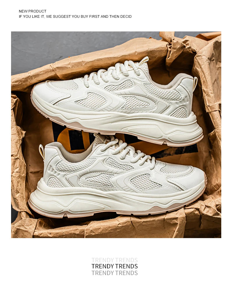 Men's speed casual sneakers spring summer soft-sole anti-slip breathable outdoor running shoes fashion Youth Joker sports shoes