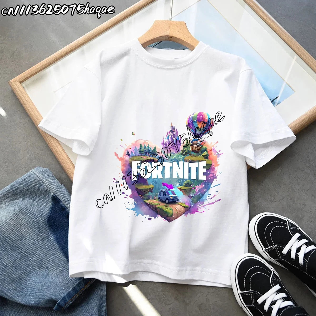 Neue Fortnite-Sommer-T-Shirts für Kinder, Cartoon-Figur-Grafik-T-Shirt, lässige Sport-Kurzarmtops für Jungen