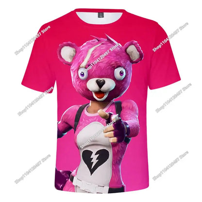 T-shirt 3D Battle Royale Fortnite — T-shirts para Homem e Mulher, Rapazes e Raparigas, Tops Cartoon Victory, Roupa Teen, Crianças, Herói de Jogo, T-shirts e Tops