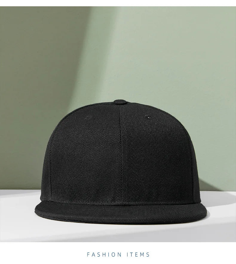 Wholesale 40 Colors Adjustable Flat Peak Snapback Caps Lady Fashion Polyester Plain Baseball Hat Men Hiphop Blank Sport Cap