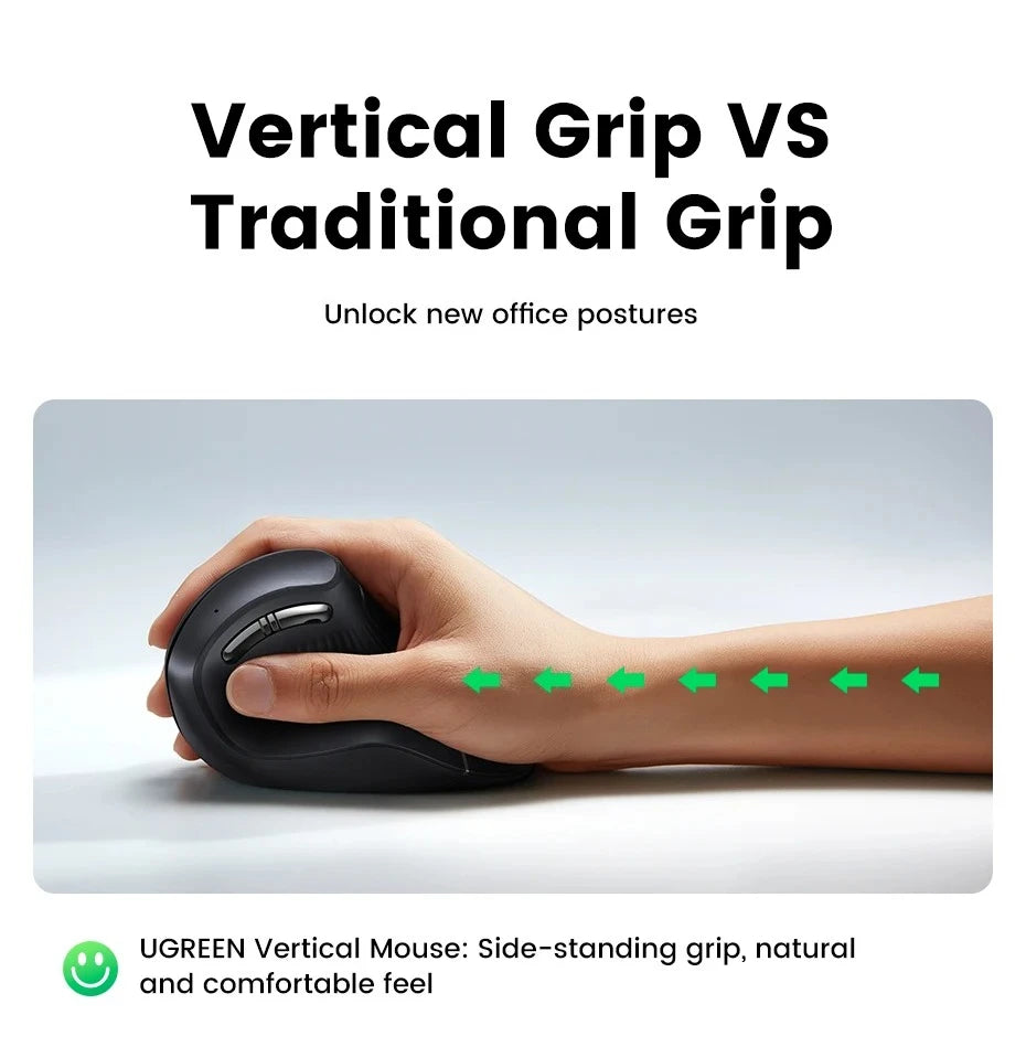 Mouse Wireless Bluetooth 5.0 2.4G Ergonomic 4000DPI 6 Mute Buttons for MacBook Tablet Laptops Computer PC Mice