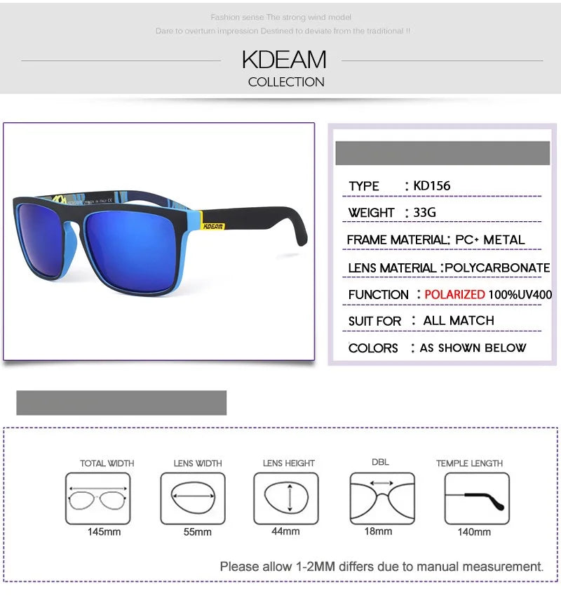 Outdoor Sport Square Myopia Lens Prescription Sunglasses Men Polarized Driving Anti-Glare Myopes Lunettes 0 -0.5 -0.75 Hoz -6.0