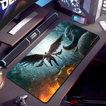 XXL egérpad God of War íróasztali szőnyeg PC-s játék kiegészítők billentyűzet számítógépes egérpad játékosok számára nagy szekrény irodai asztal szőnyeg