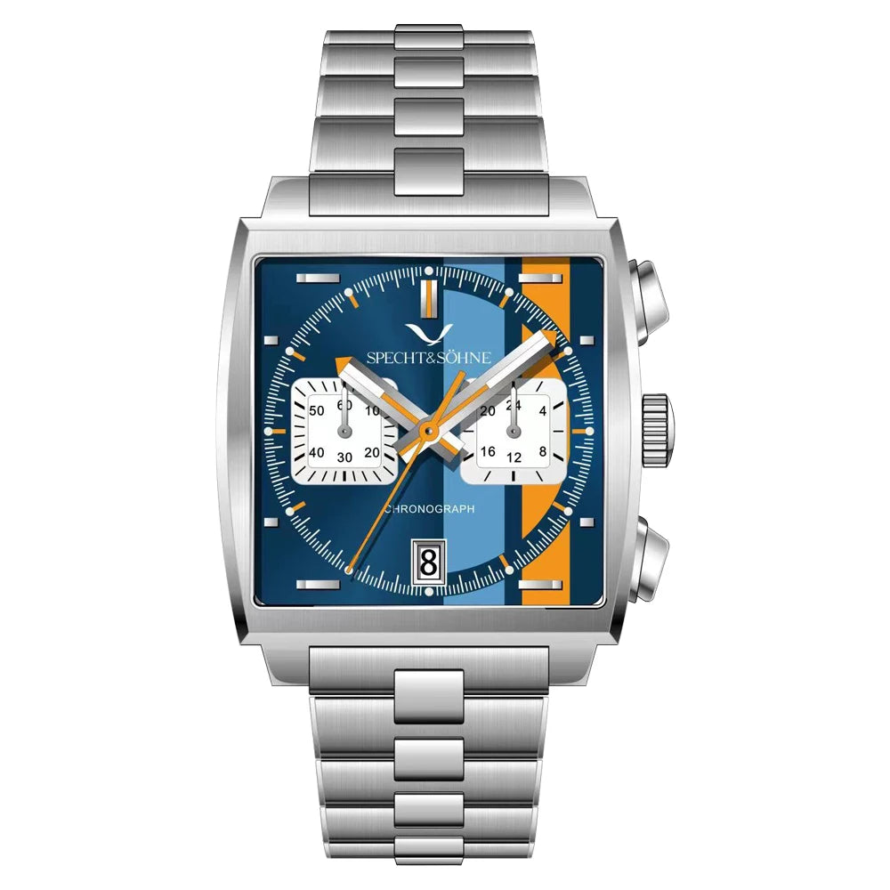 Specht&Sohne Men's Watch Luxury Brand Waterproof Stainless Steel Leather Japan VK Multifunctional Quartz Watch Religio Masculino