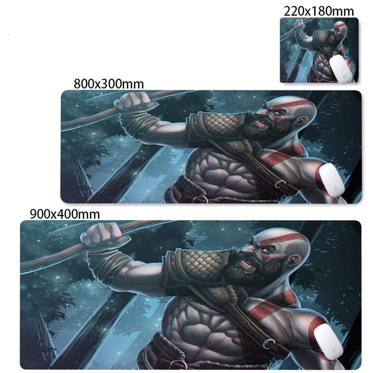 XXL egérpad God of War íróasztali szőnyeg PC-s játék kiegészítők billentyűzet számítógépes egérpad játékosok számára nagy szekrény irodai asztal szőnyeg