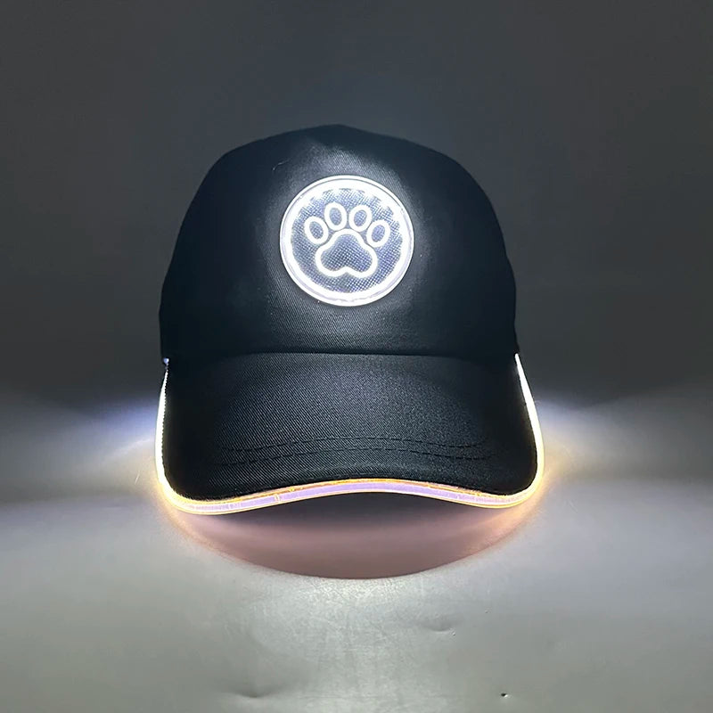 Madinga šviečianti beisbolo kepuraitė su LED apšvietimu, hiphopo stiliaus kepurė barui ir klubui, fluorescencinė kepurė vyrams ir moterims, DJ šokių reikmenys ir kostiumo aksesuaras