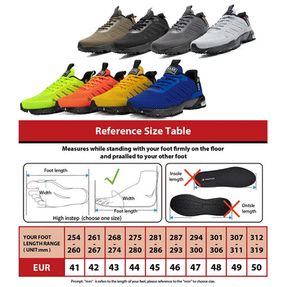 Baasploa Professional Running Shoes For Men Lightweight Men's Designer Mesh Sneakers Lace-Up Male Outdoor Sports Tennis Shoe
