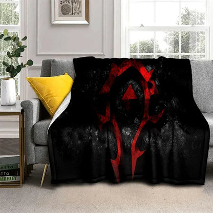 3D World of Warcraft-spil WOW Lich King DH-tæppe, blødt tæppe til hjemmet, soveværelset, sengen, sofaen, picnic, rejser, kontoret og børn