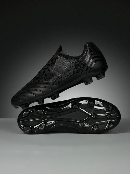 Chaussures de football AG FG pour hommes, tige en PU souple, structure de crampons renforcée, pour adultes, pour les matchs et entraînements de football en plein air sur pelouse.