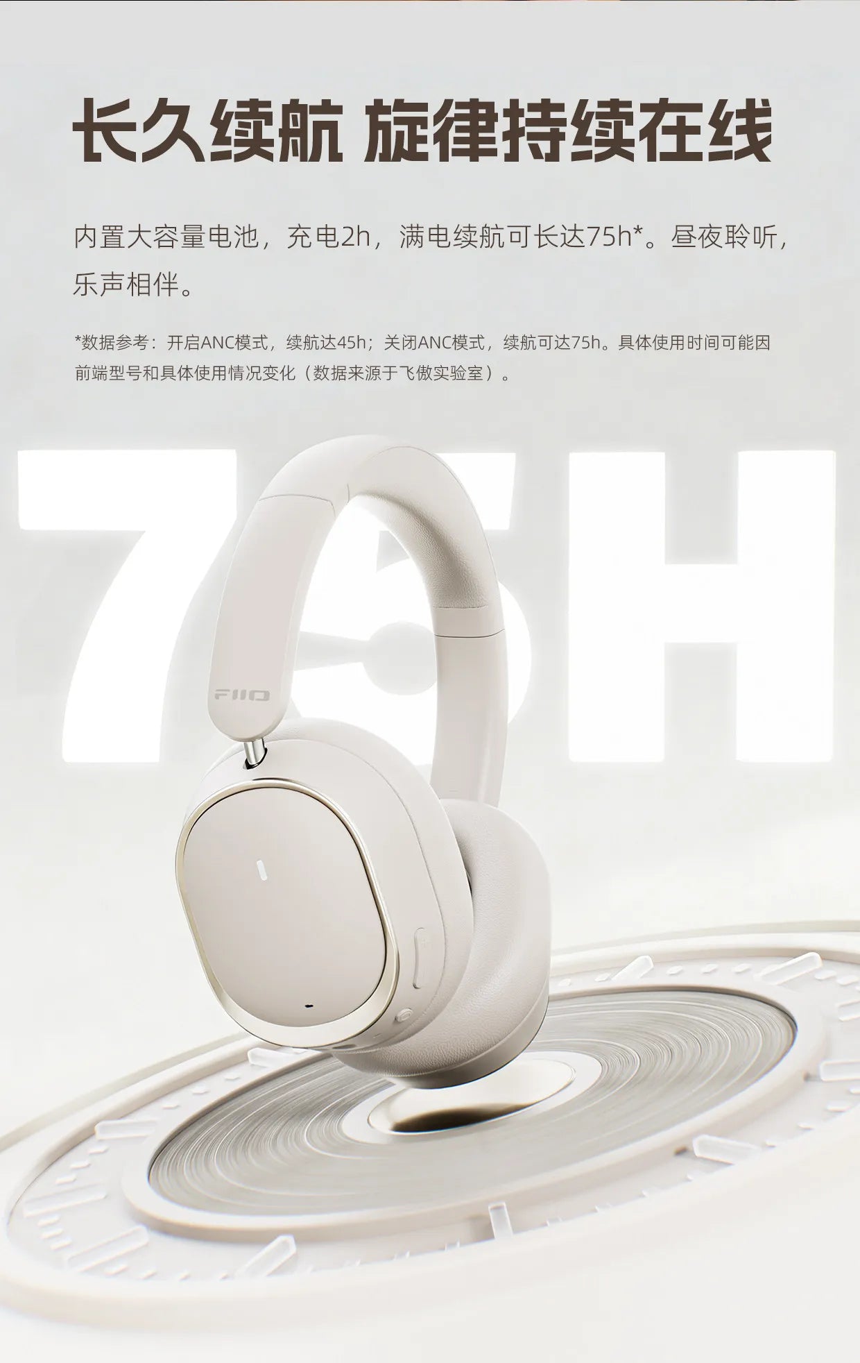 Cuffie over-ear wireless Bluetooth ANC FiiO EH13 – Headset gaming HiFi LDAC con cancellazione del rumore, bassi profondi e lunga autonomia della batteria