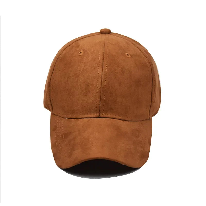 Gorra de béisbol de ante al por mayor, otoño-invierno, para hombre y mujer, gorra urbana lisa de invierno, unisex, ajustable, informal, sin adornos