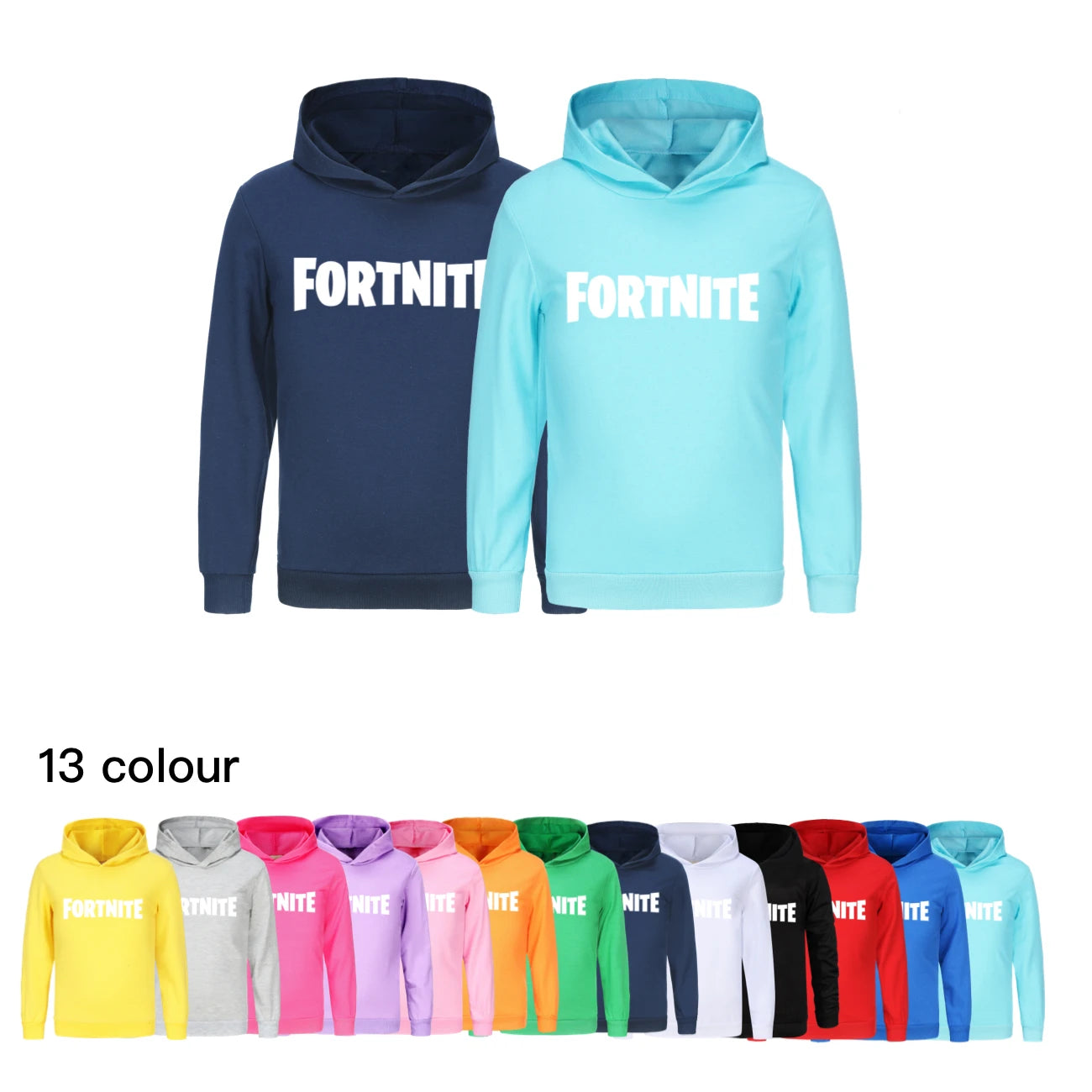 Vaikiškas Fortnite kūdikiškas animacinio stiliaus džemperis su gobtuvu, unisex, berniukams, ilgomis rankovėmis, jaunimui, mergaitėms, laisvalaikio paltukai 1354