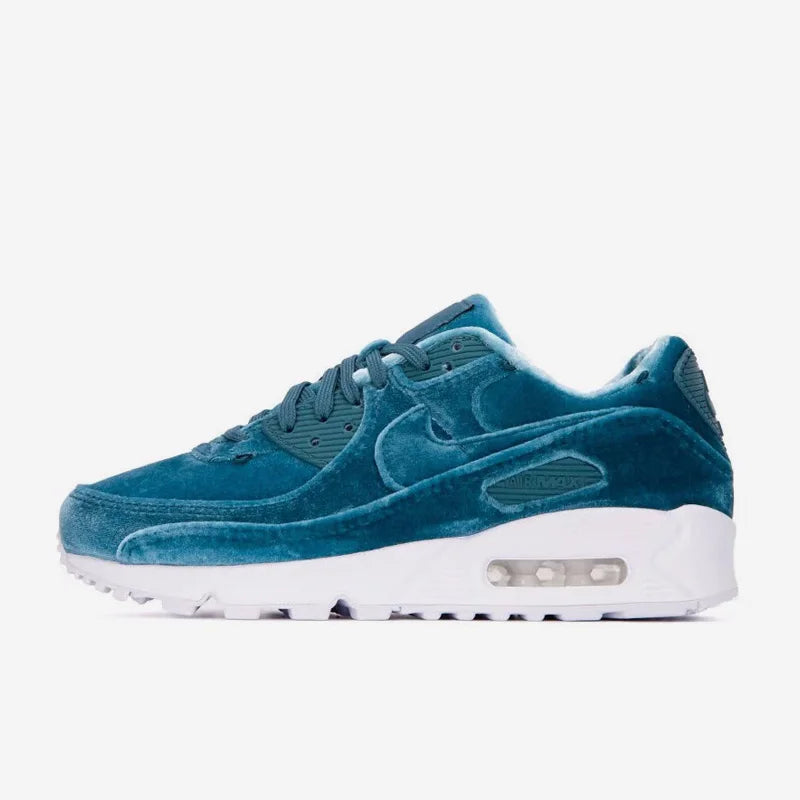 Oryginalne damskie buty sportowe Nike Air Max 90 Blue Velvet z poduszką powietrzną DO2194-001