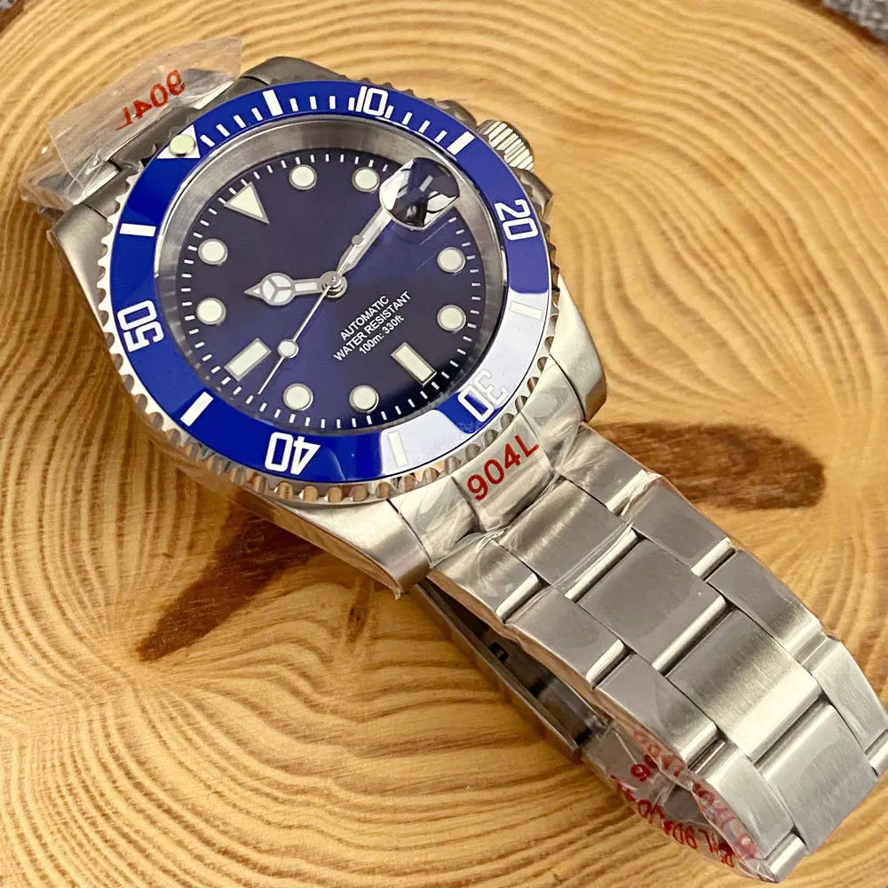 200m wasserdichte Miyota 8215 Automatikuhr für Herren, Taucheruhr, 40mm, mechanisches Uhrwerk, Leuchtanzeige, Jubilee-Armband, Glide-Lock-Schließe