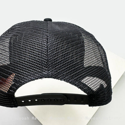 Șepci de baseball unisex interesante, cu litere imprimate 3D, cu parasolar, cu motive de desene animate, respirabile, cu blocuri de culori, șepci de camionagiu din plasă, versatile