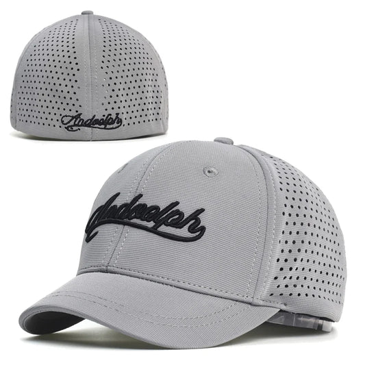 Baseballcap mit kurzem Mesh-Schirm, hinten geschlossen, für Damen und Herren, atmungsaktiv, Snapback-Cap, anliegender Dad Hat, verstellbar, einfarbig, im Trucker-Stil