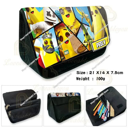 New Fortnite Pencil Case Cartoon Figure Printed Pencil Bags Cute Pencil Cases Boys School Supplies Children Birthday Gifts