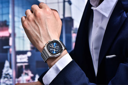 PAGANI DESIGN Új PD1819 férfi kvarc karóra, 40 mm, zafírüveg, rozsdamentes acél, vízálló, világító C3 kronográf reloj hombre