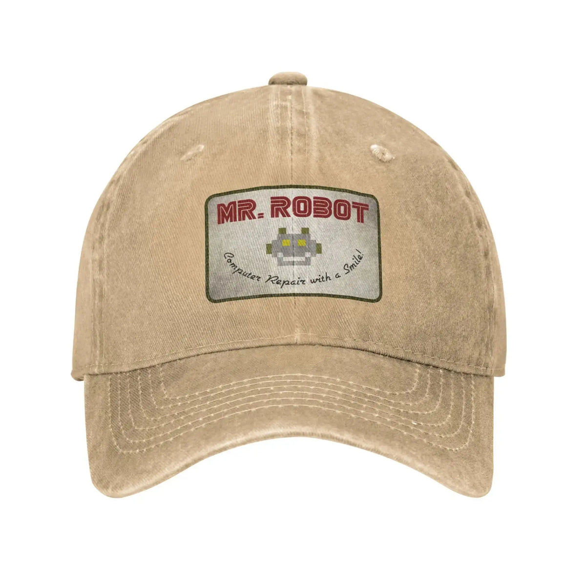 Czapki baseballowe dla mężczyzn z nadrukiem „Computer with Sourires”, „Anime”, „Funny”, „Mr Robot”, „Custom”, „Retro Cowboy” i „Washed” – dżinsowe czapki przeciwsłoneczne w stylu hip-hopowym