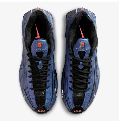 Nike Shox R4 da uomo, scarpe da corsa alla moda con ammortizzazione a cuscino d'aria, modello basso HQ3446-001