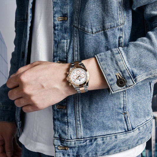 Montre pour homme PAGANI DESIGN(modèle 1644) – Chronographe à quartz de luxe, étanche, d'une grande marque