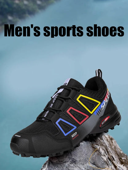 Men Cycling Shoes Outdoor Mountain Cross-Country Cycling Shoes Men Non-Slip Wear-Resistant Cycling Training Shoes Hiking Shoes