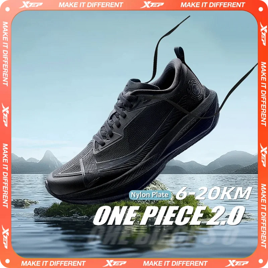 Xtep One Piece Model 2.0/1.0 Men Running Shoes  Autumn Comfortable Stability Cushion Rebound Racing Sneakers 876319110073