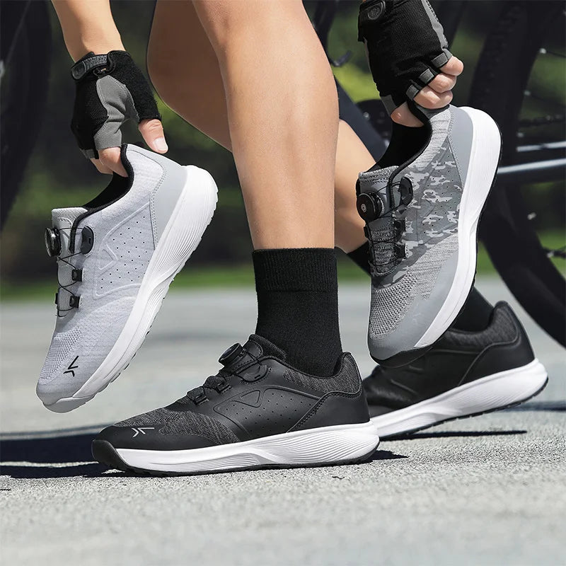 Cycling Sneakers MTB Men's Sports Dirt Bike Shoes SPD Pedal Mountain Bicycle Footwear Speed Racing Flat Off-Road Cycling Shoes