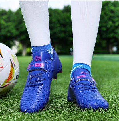 Nouveaux enfants bottes de Football sport société terrain garçon chaussures de Football Futsal rapide intérieur Sneaker Original cheville crampons botte de Football