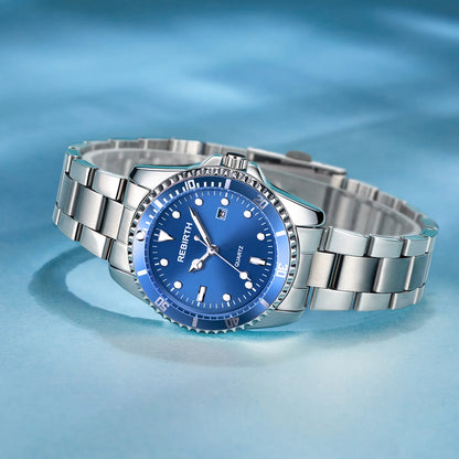 Women's Stainless Steel Strap Elegant Business Classic Date Quartz Watch