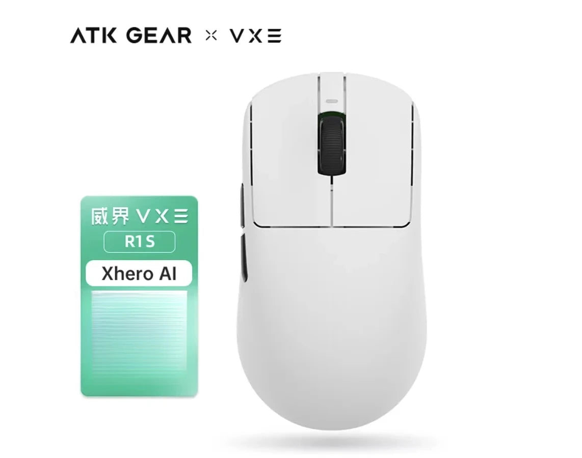 Mouse wireless ergonomico leggero VXE Dragonfly R1 con sensore PAW3395, mouse da gaming tri-mode a bassa latenza per PC, giocatori, ufficio e regalo